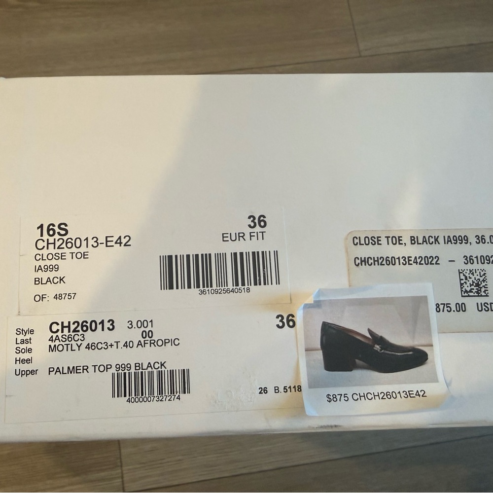Chloe Palmer Black Leather Loafers with Silver Accent. Size 36. Gently worn. - Picture 10 of 10